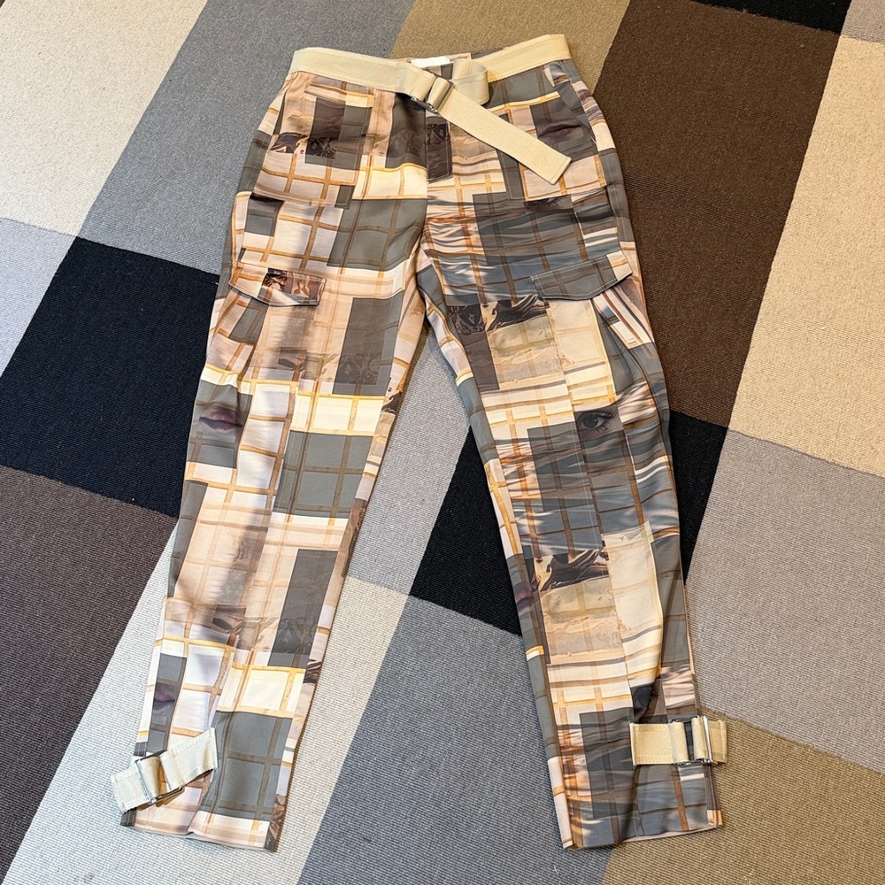 Holzweiler Skunk Pant straight leg satin patchwork medium - Picture 6 of 12